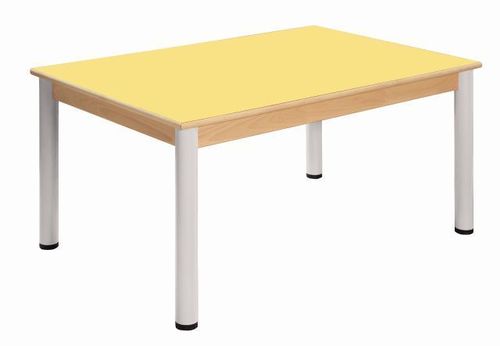Kita "Berlin" Tisch 80 x 60 cm / Höhenverstellbare Füße 36 - 52 cm