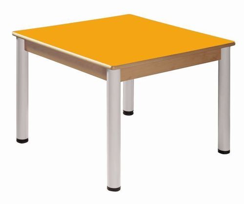 Kita "Berlin" Quadrat Tisch 80 x 80 cm / Höhenverstellbare Füße 40 - 58 cm