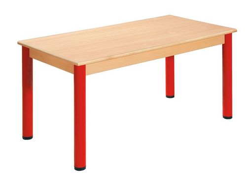 Kita "Berlin" Tisch 120 x 60 cm mit Nivellierfüßen in 8 Höhen