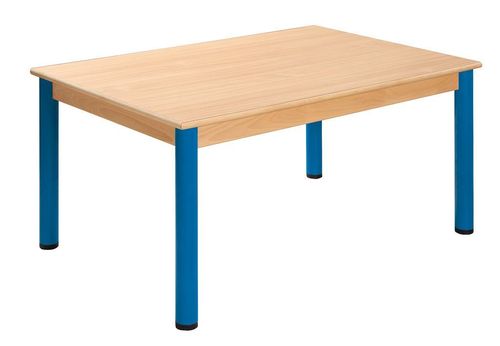 Kita "Berlin" Tisch 120 x 80 cm mit Nivellierfüßen in 8 Höhen