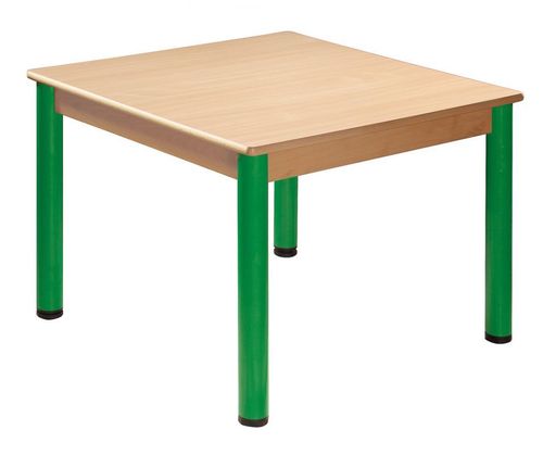Kita "Berlin" Tisch 60 x 80 cm mit Nivellierfüßen in 8 Höhen