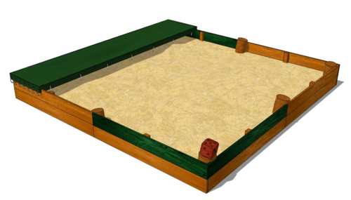 OUTDOOR Robinie * Sandanlage 4 mit Platte * d = 3,30 m; w = 3,30 m; h = 2,60 m